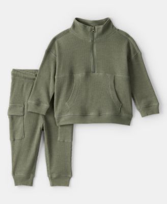 Carter's - Baby Boys 2-Piece Quarter Zip Jacket and Jogger Pants Set