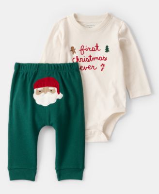 Baby Boys' or Baby Girls' First Christmas Ever Bodysuit and Pants, 2-Piece Set