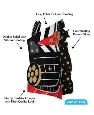 Freestanding 3D Red Carpet Centerpiece Table Decorations - 8 Count