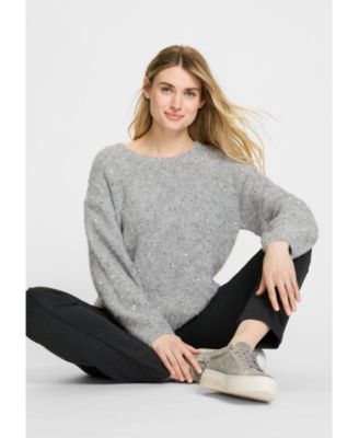 Women's Embellished Boucle Sweater
