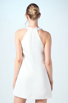 Women's Sequin Bow Shift Bridal Mini Dress