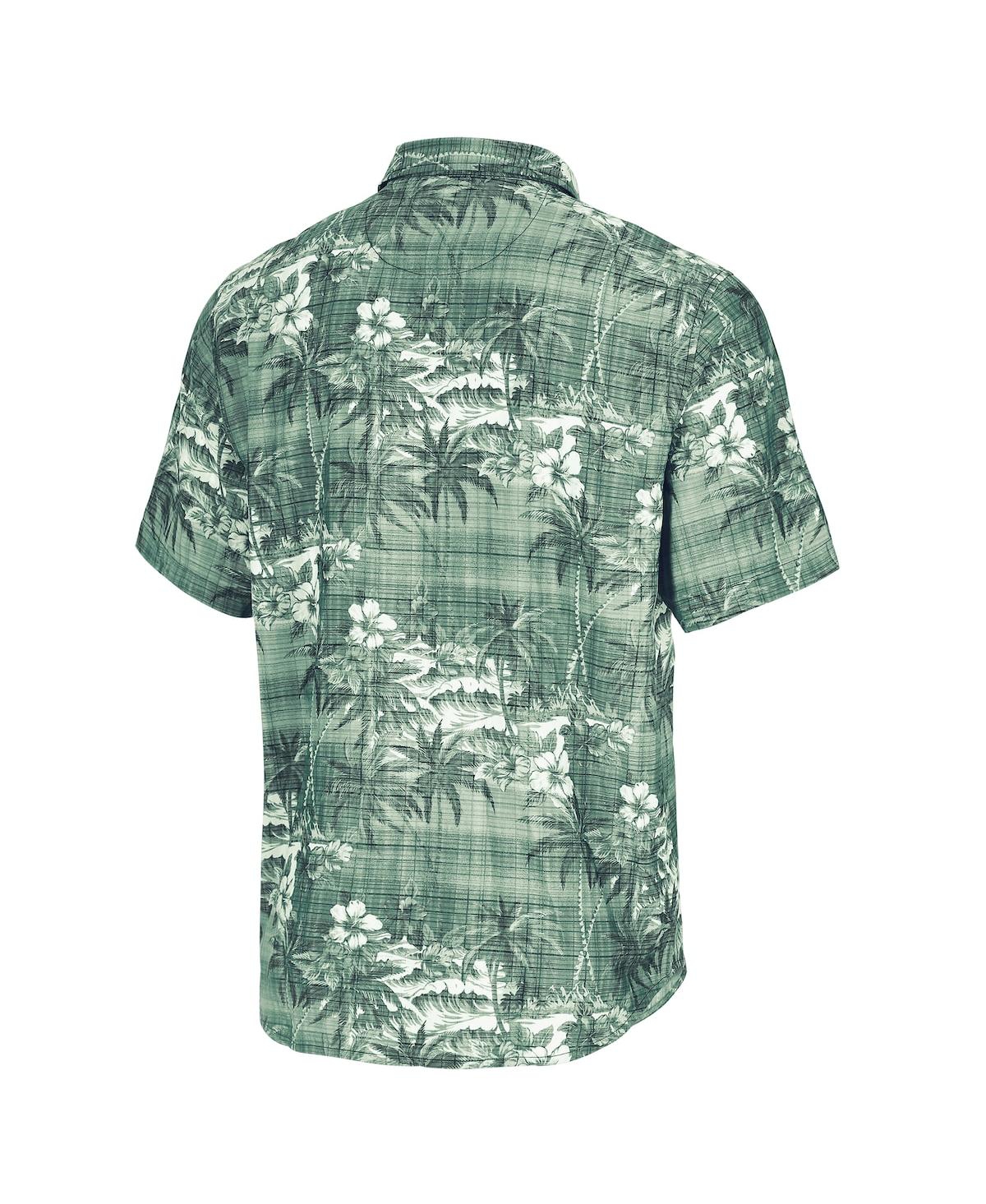 Tommy Bahama Men's Green Bay Packers Coconut Point Isla Palmetto Camp Button-up Shirt In Green