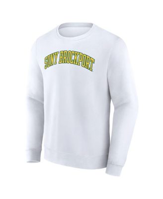 Men's White SUNY Brockport Golden Eagles Short Name Pullover Sweatshirt
