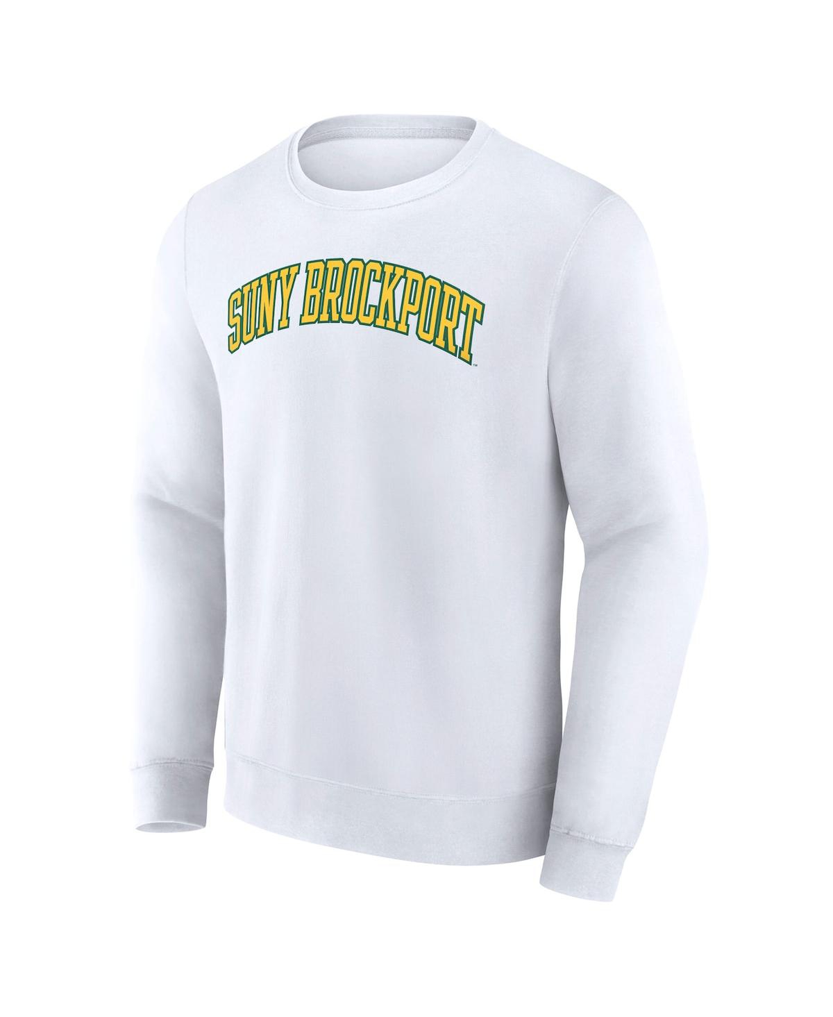 Fanatics Men's White Suny Brockport Golden Eagles Short Name Pullover Sweatshirt In White