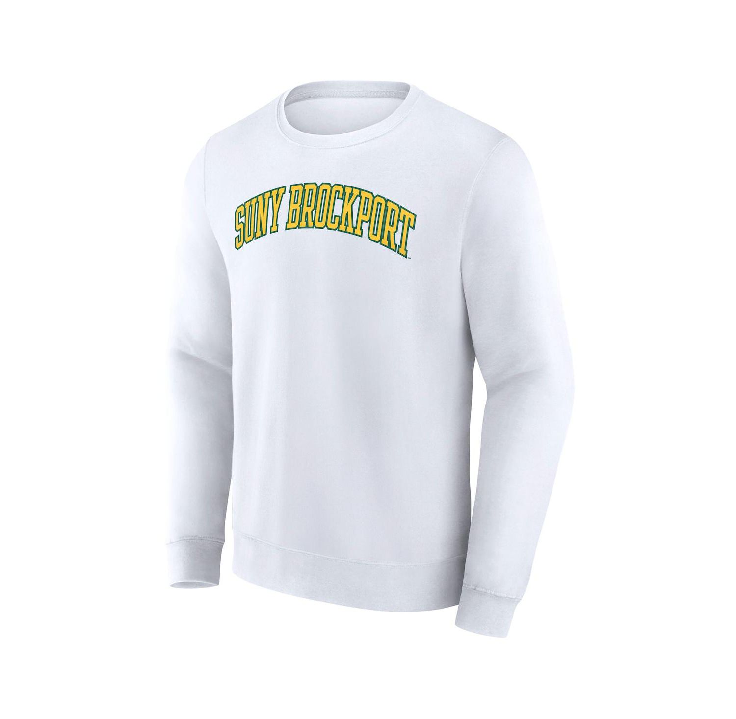 Men's White SUNY Brockport Golden Eagles Short Name Pullover Sweatshirt