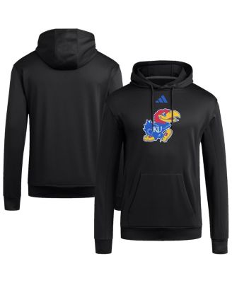 adidas - Men's Black Kansas Jayhawks Locker Logo Fleece Pullover Hoodie