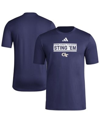 adidas - Men's Navy Georgia Tech Yellow Jackets Locker Slogan Pre-Game T-Shirt