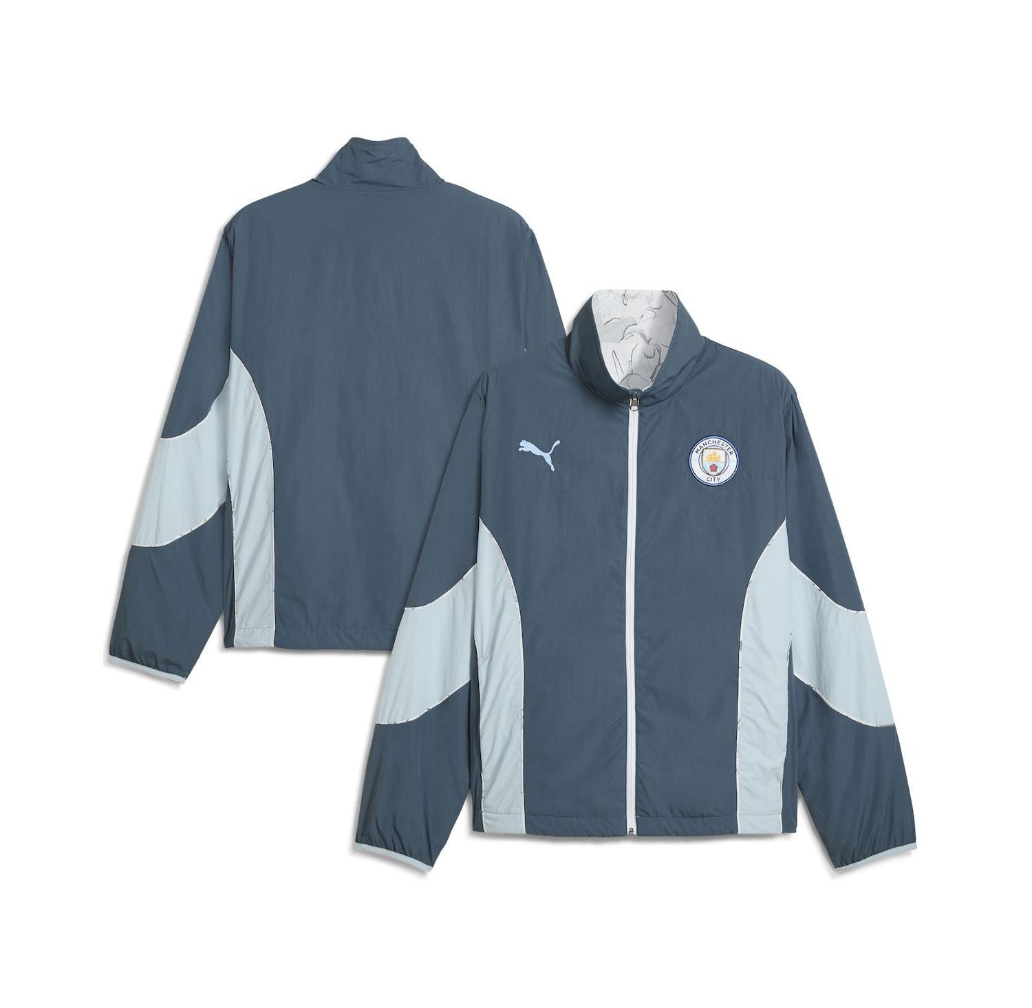 x Kid Super Men's Gray Manchester City 2025 FIFA Club World Cup Reversible Full-Zip Jacket