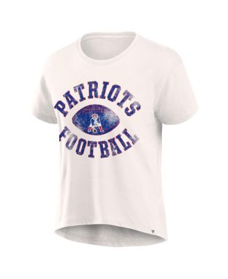 Women's Cream New England Patriots Football Home Fashion T-Shirt