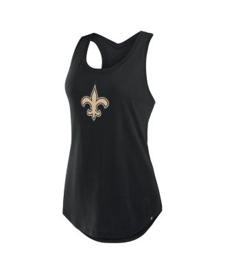 Women's Black New Orleans Saints Iron Fan Tank Top