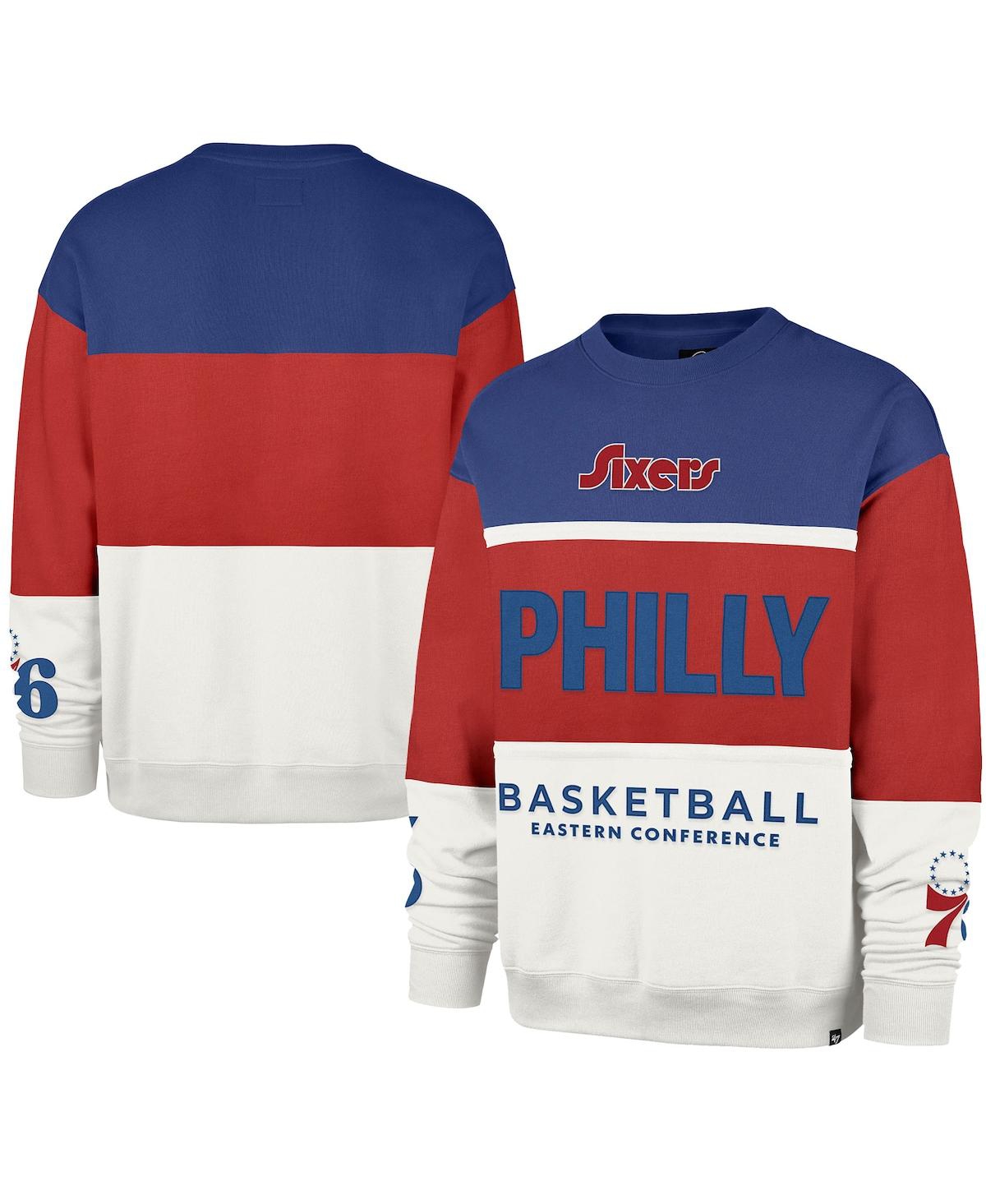 47 Brand Men's And Women's Red Philadelphia 76ers 2024/25 City Edition On Five Maximalist Pullover Sweatshirt In Multi