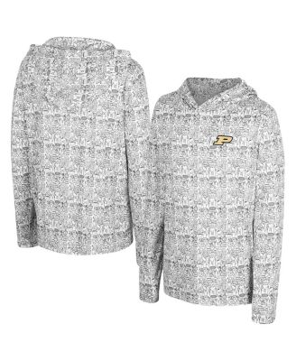 Colosseum - Big Boys and Girls Black Purdue Boilermakers All-Over Print Hoodie