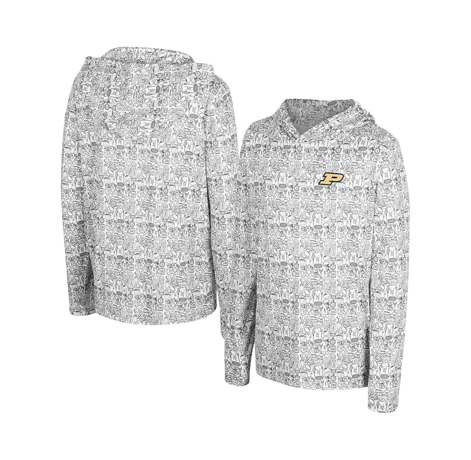 Big Boys and Girls Black Purdue Boilermakers All-Over Print Hoodie