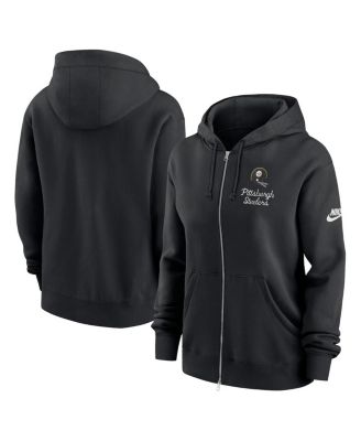 Nike - Women's Black Pittsburgh Steelers Phoenix Rewind Full-Zip Hoodie