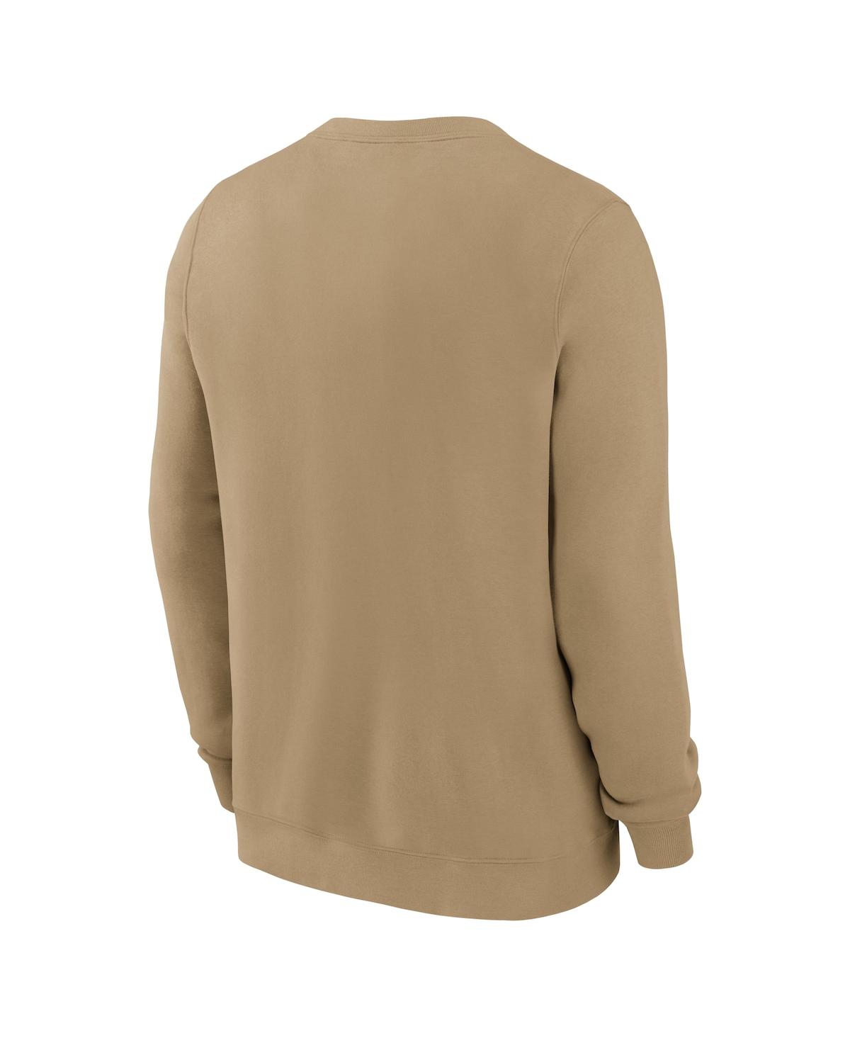 Nike Tan New York Giants Swing Pass Rewind Club Pullover Sweatshirt In Brown