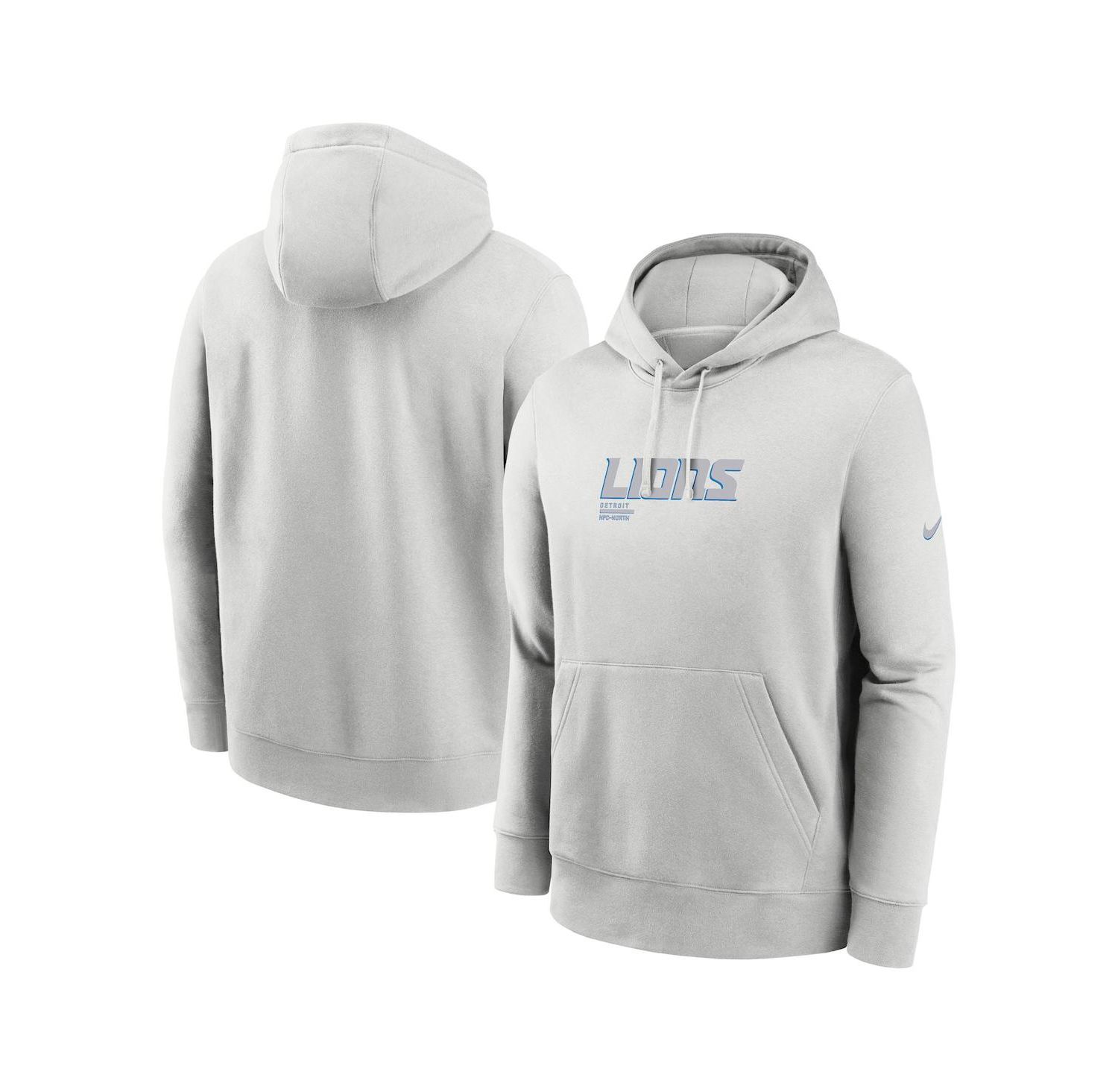 Nike Men's Gray Detroit Lions Edge Pack French Terry Club Pullover Hoodie