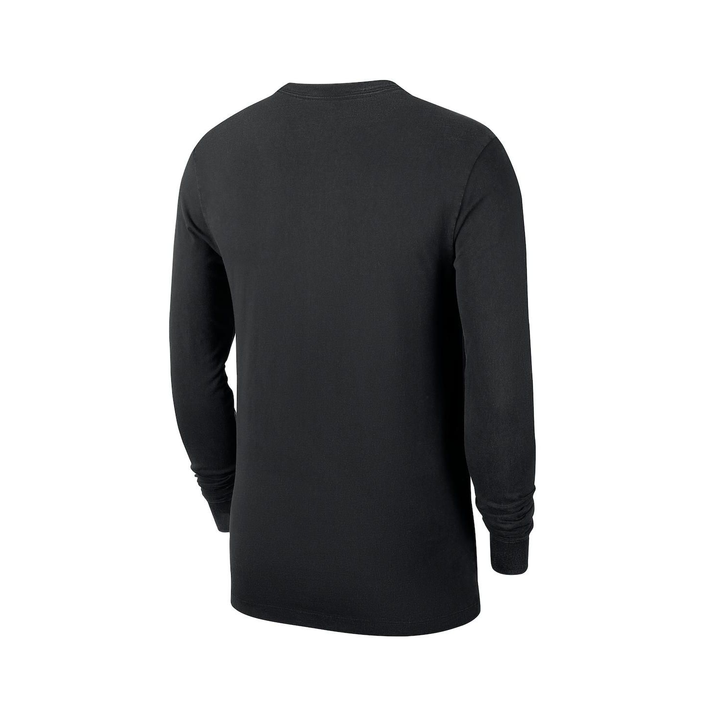 Мужская футболка Nike Black Sacramento Kings Authentic Long Sleeve Practice — фото 2