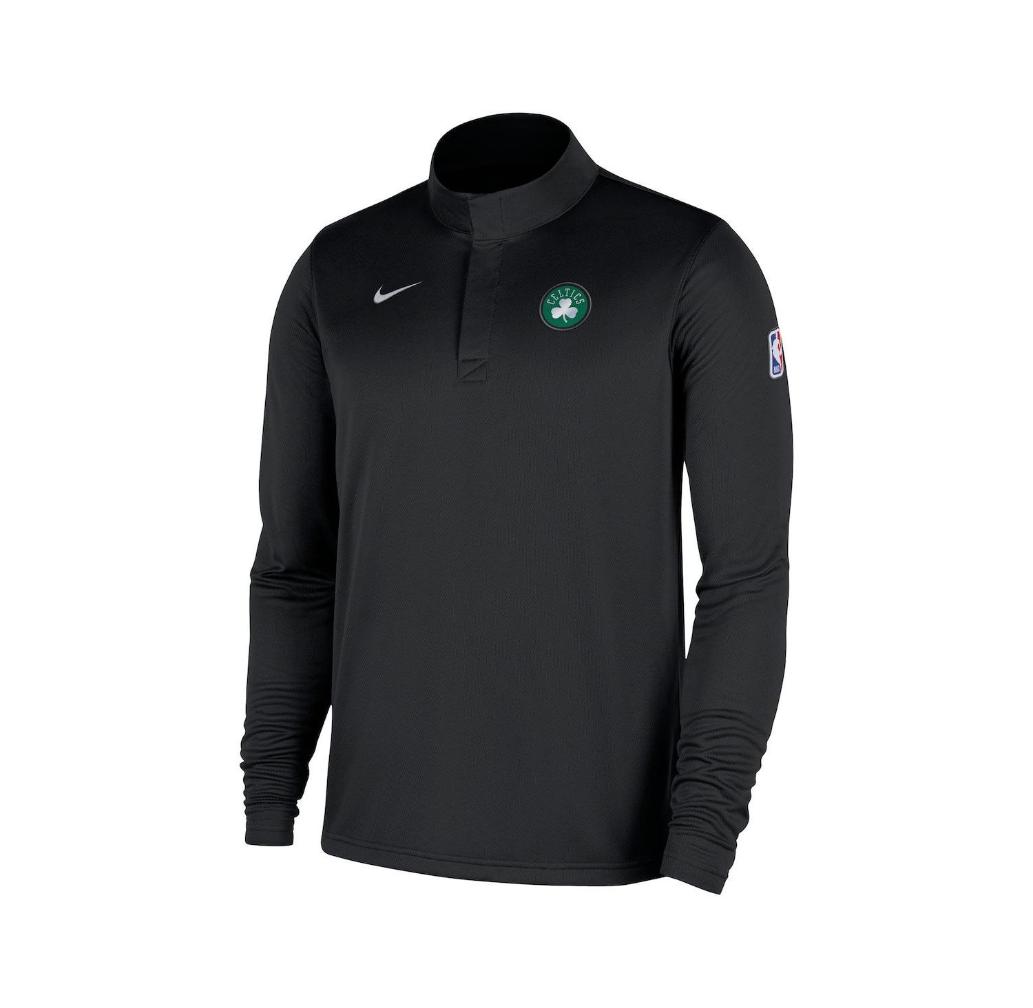 Men's Black Boston Celtics 2025/26 Authentic Coaches Quarter-Zip Pullover Jacket