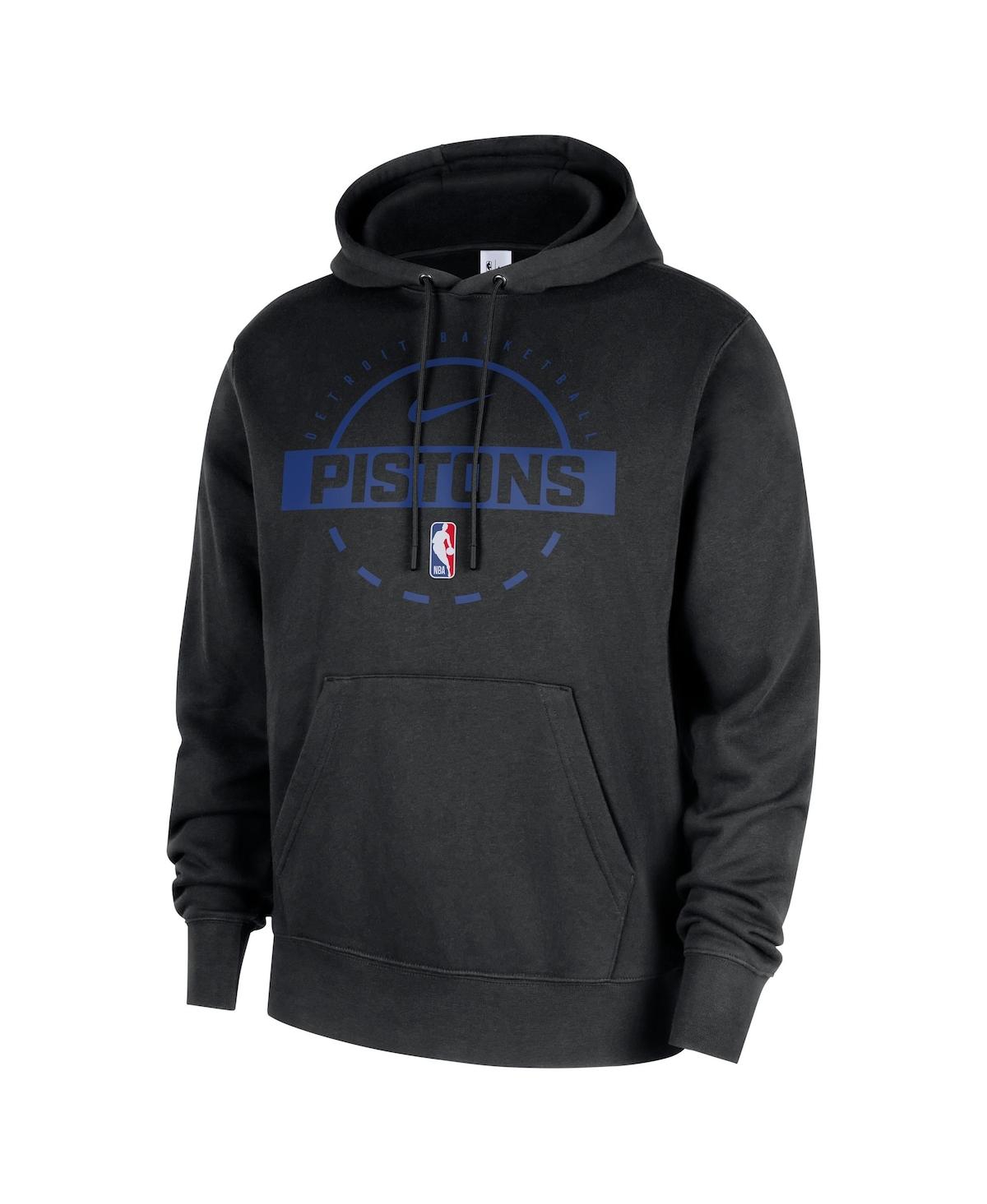 Nike Black Detroit Pistons 2025/26 Authentic Practice Club Pullover Hoodie In Black