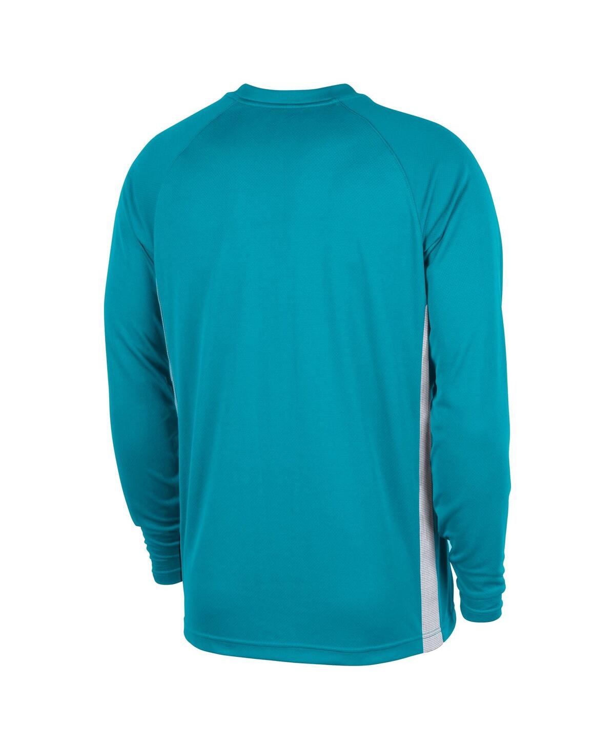 Jordan Men's Teal Charlotte Hornets 2025/26 Authentic Pre-game Legend Dri-fit Long Sleeve Shooting Shirt In Blue