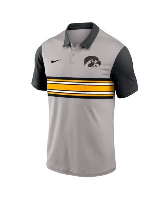 Men's Gray/Black Iowa Hawkeyes Vapor Performance Polo Shirt