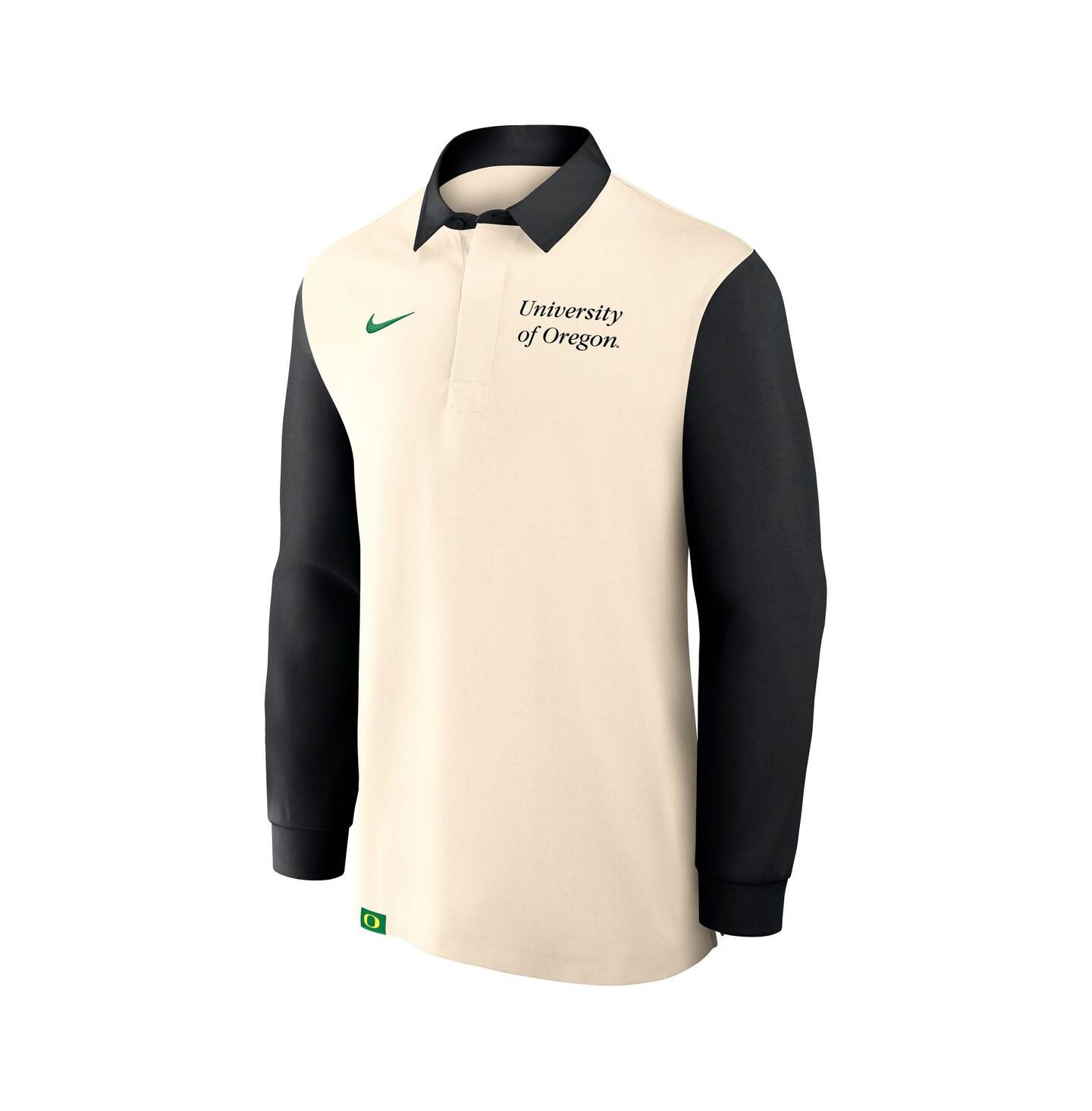 Мужская рубашка Nike Tan/Black Oregon Ducks Rugby Long Sleeve — фото 2