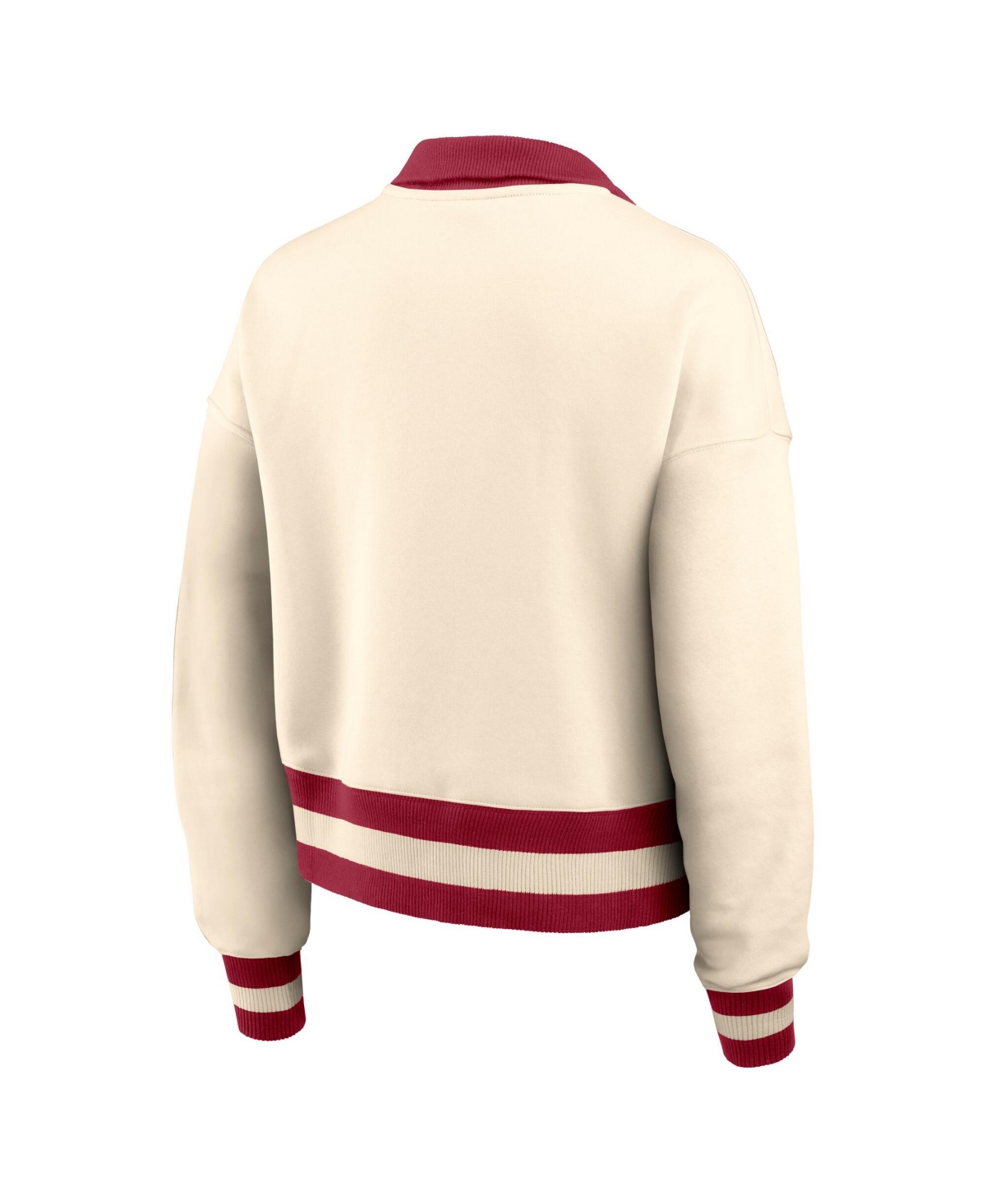 Nike Tan Stanford Cardinal Legacy Half-zip Sweatshirt In White