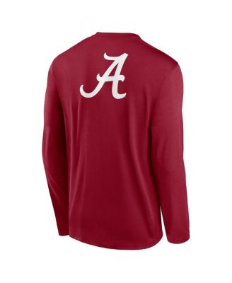 Men's Crimson Alabama Crimson Tide Primetime Campus 2-Hit Legend Long Sleeve T-Shirt