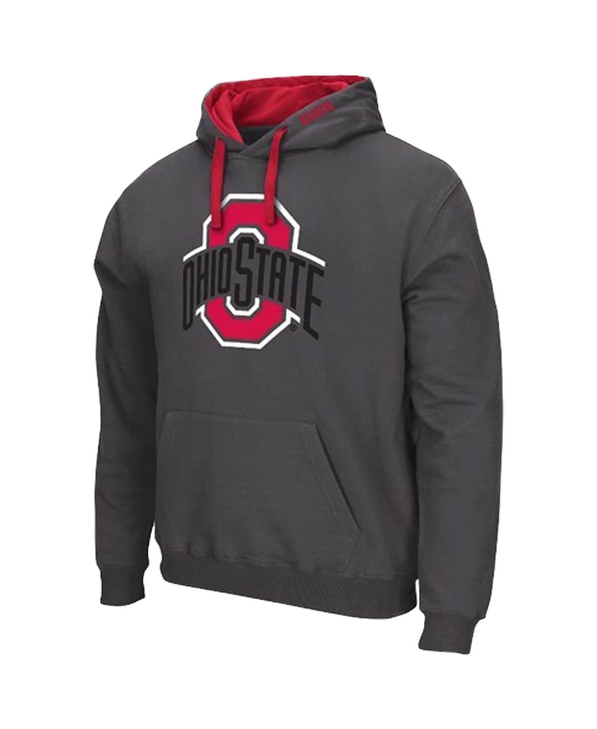 Colosseum Men's Charcoal Ohio State Buckeyes Big Tall Arch Logo 2.0 Pullover Hoodie In Gray