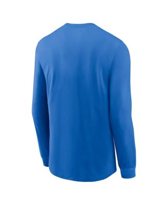 Men's Blue UCLA Bruins 2025 Sideline Performance Long Sleeve T-Shirt