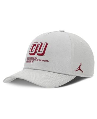Jordan - Men's Gray Oklahoma Sooners 2025 Sideline Dust Pinched Rise Adjustable Hat