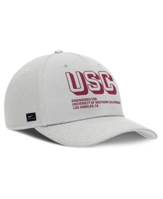 Men's Gray USC Trojans 2025 Sideline Dust Pinched Rise Adjustable Hat