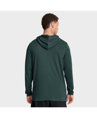Men's Green Michigan State Spartans 2025 Sideline Performance Long Sleeve Hoodie T-Shirt