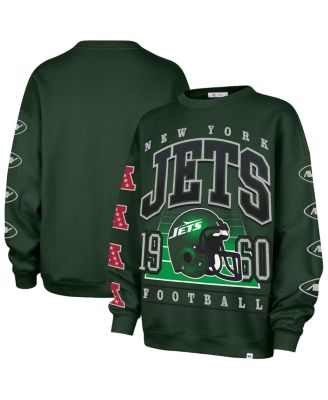 '47 Brand - Women's Green New York Jets Go Big Oversized Pullover Sweatshirt