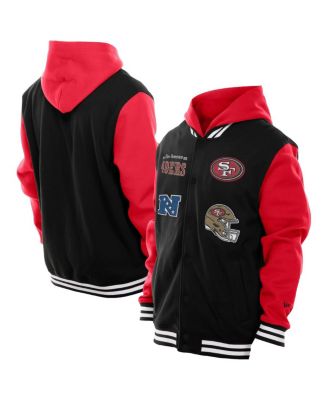 New Era - Men's Black San Francisco 49ers Full-Snap Fleece Hoodie Jacket