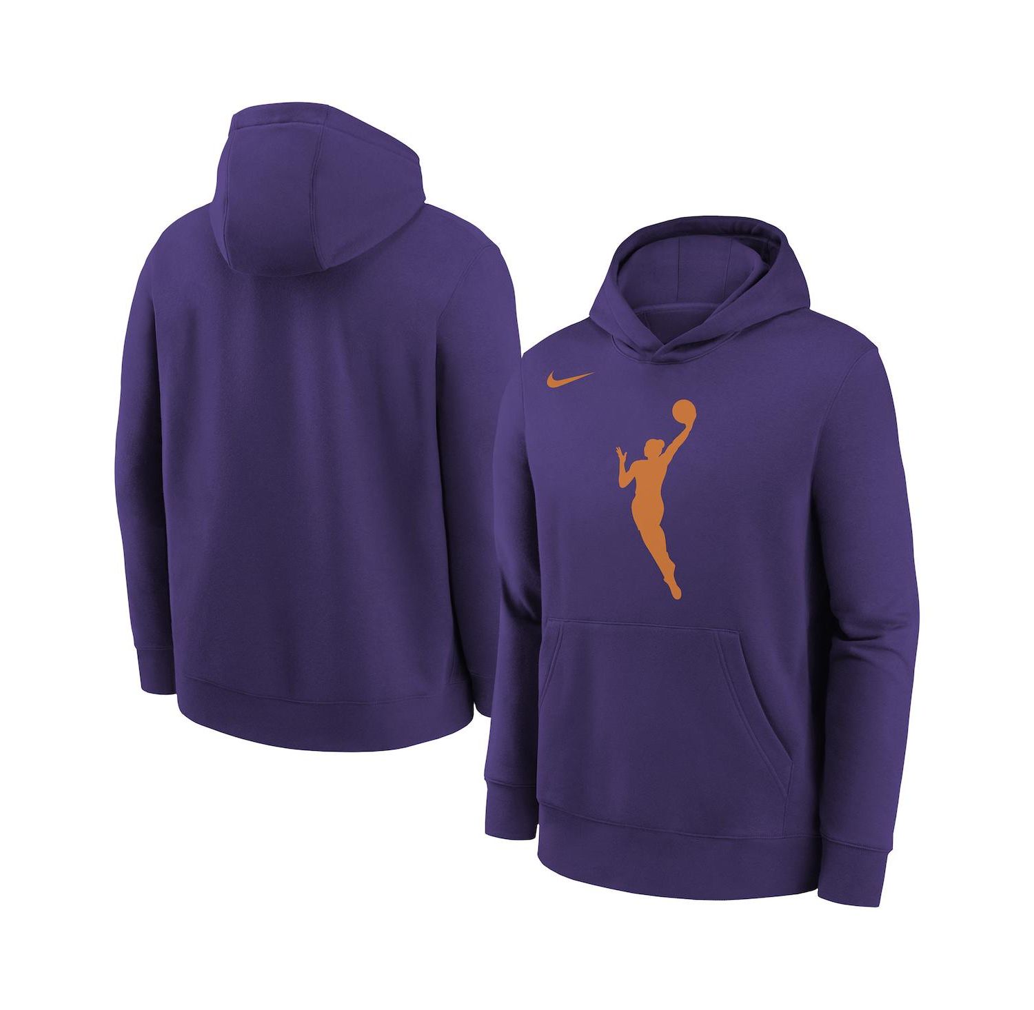 Big Boys and Girls Purple WNBA Logo Essential Team Pullover Hoodie