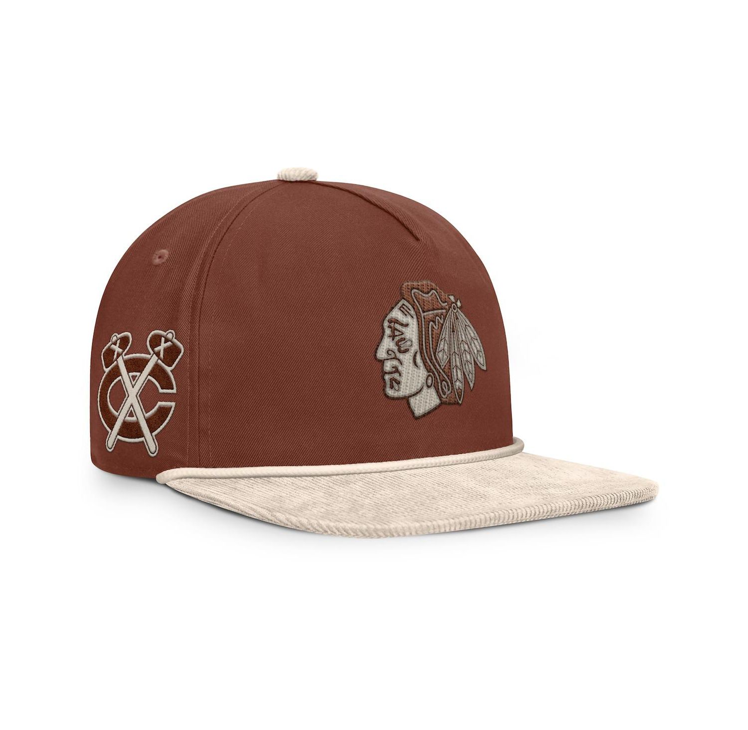 Men's Brown/Cream Chicago Blackhawks Reminisce Vintage Adjustable Hat
