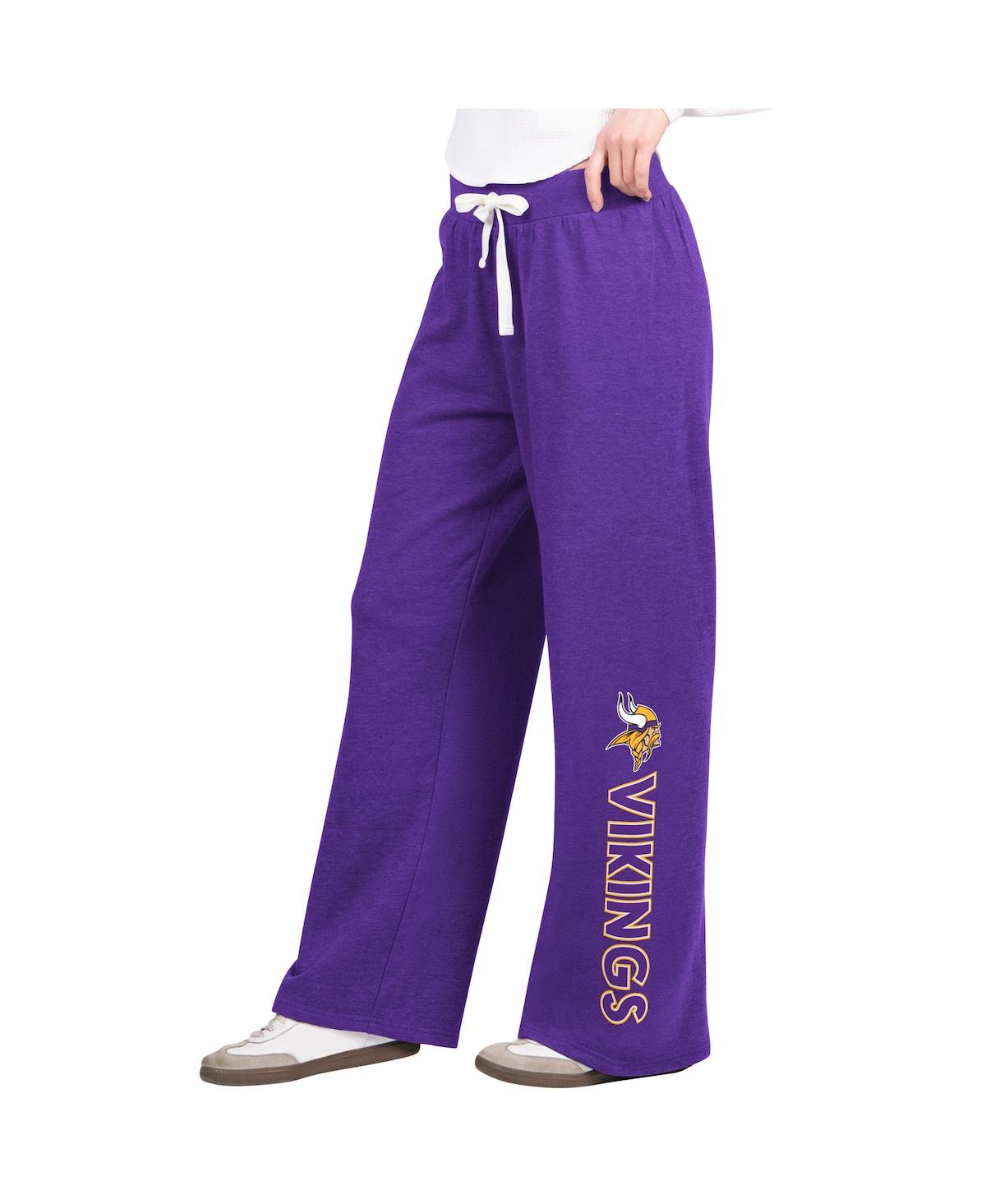G-iii 4her By Carl Banks Women's Purple Minnesota Vikings Field Wide Leg Sweatpants