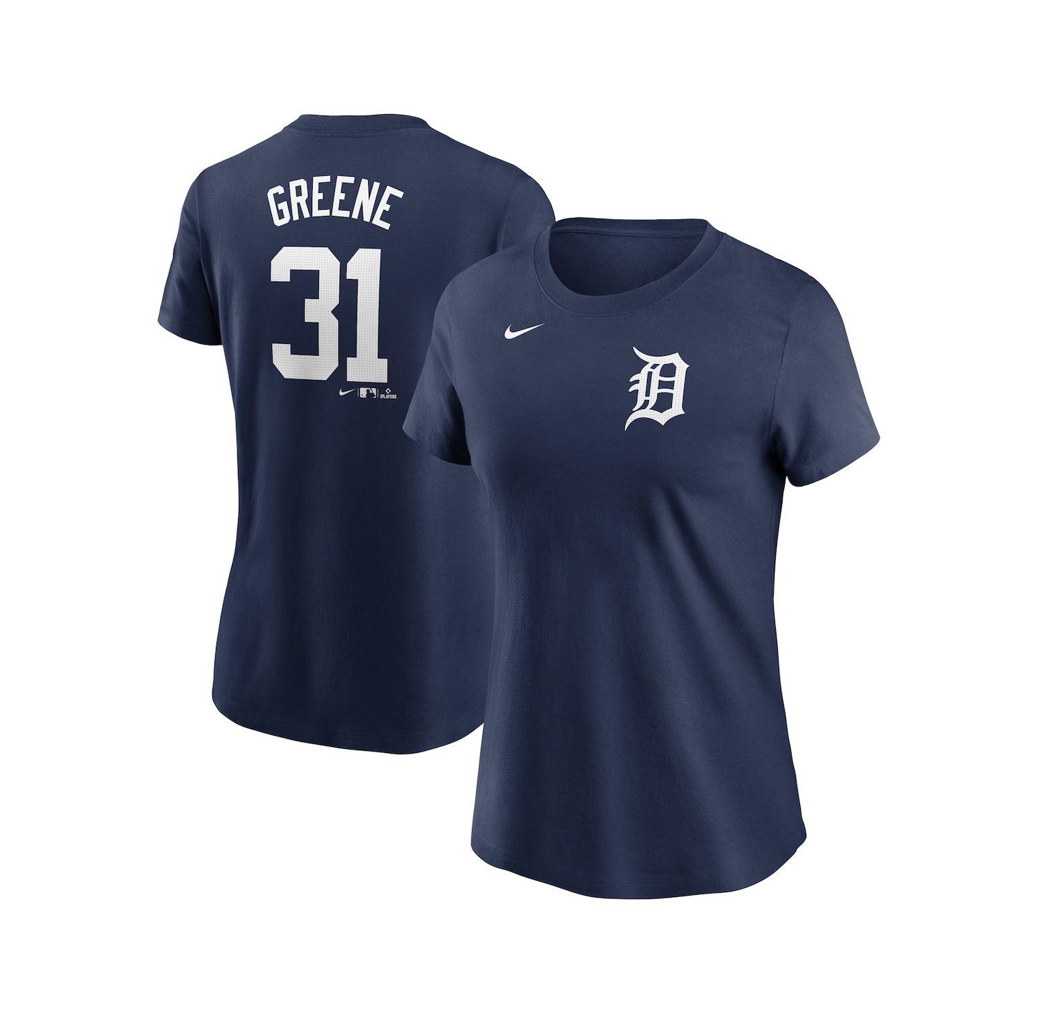 Women's Riley Greene Navy Detroit Tigers Fuse Name & Number T-Shirt