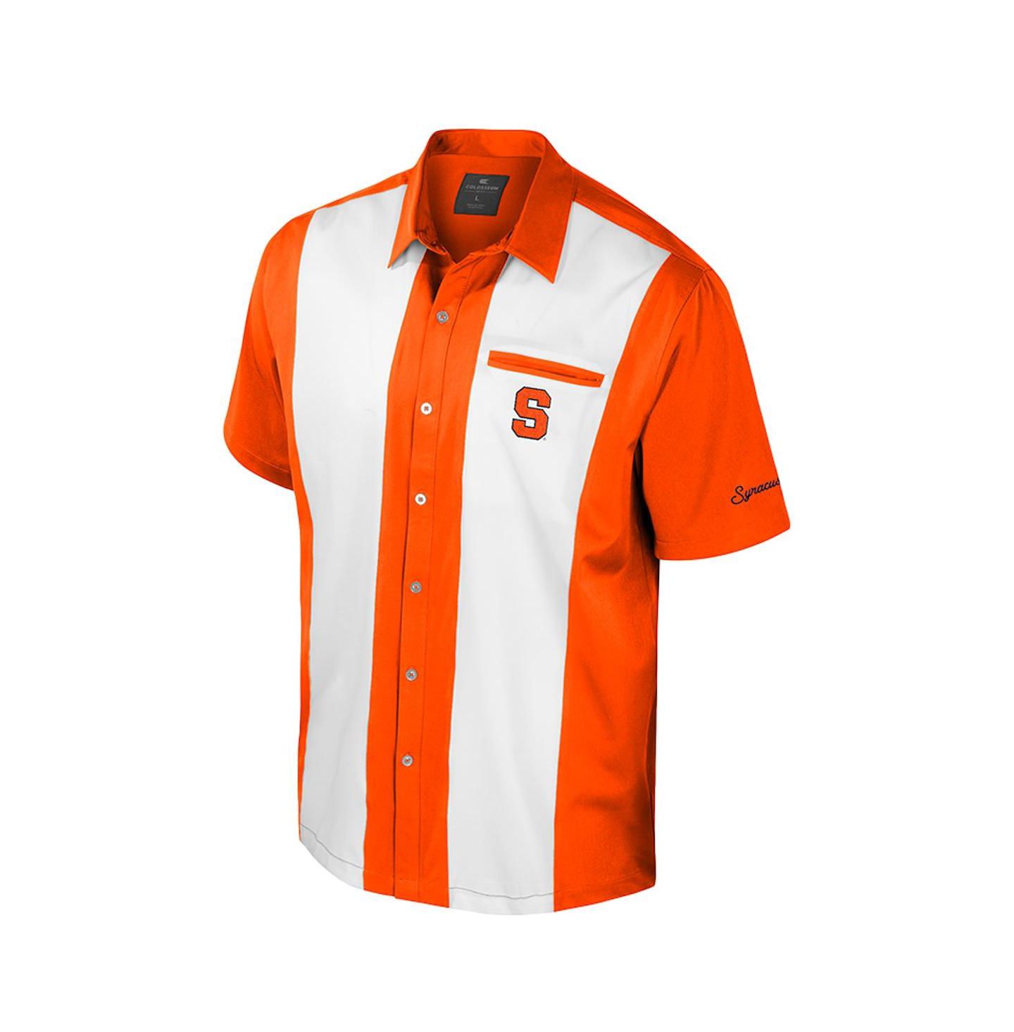 Мужская рубашка Colosseum Orange Syracuse Orange Strike Bowling Button-Up — фото 2