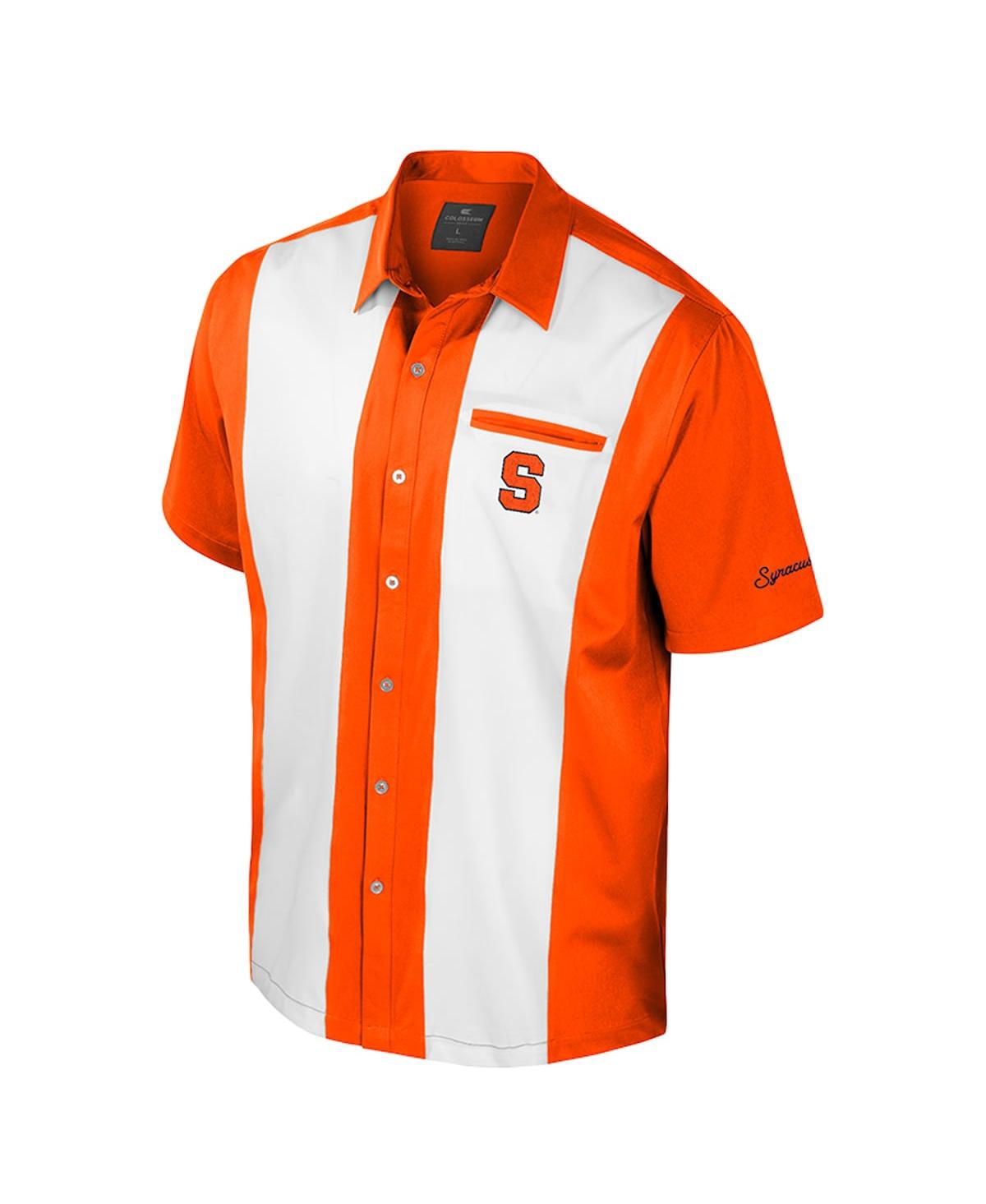 Colosseum Men's Orange Syracuse Orange Strike Bowling Button-up Shirt In Orange