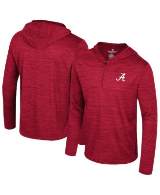 Colosseum - Men's Crimson Alabama Crimson Tide Always Sunny Lightweight Quarter-Zip Hoodie