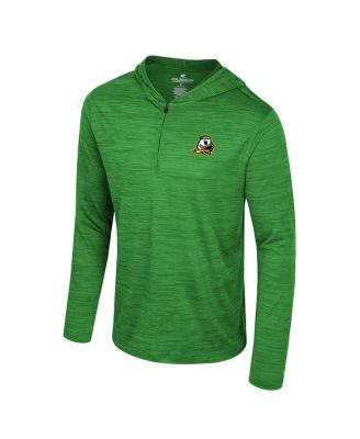 Colosseum - Men's Green Oregon Ducks Always Sunny Lightweight Quarter-Zip Hoodie