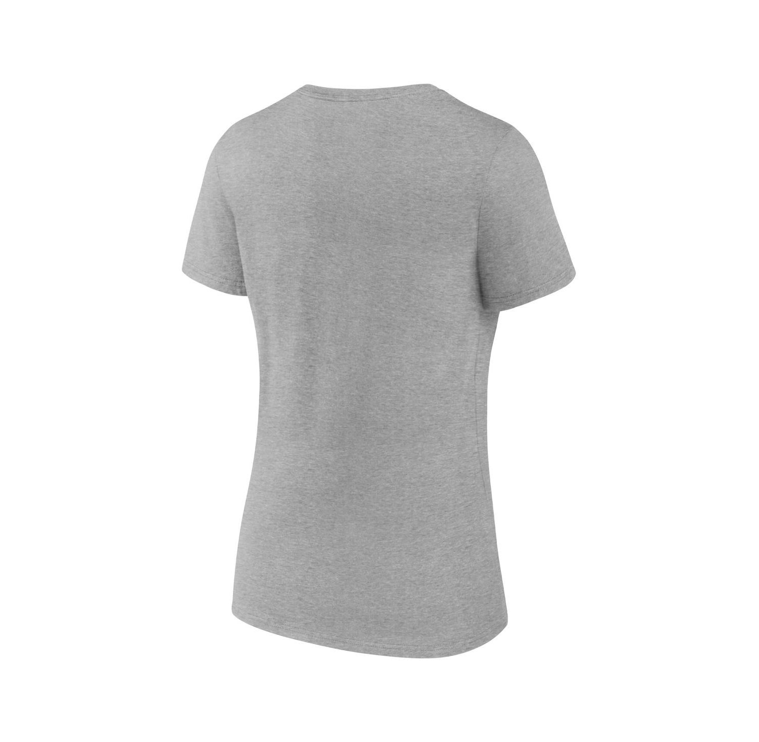 Women's Gray Chicago Blackhawks V-Neck T-Shirt