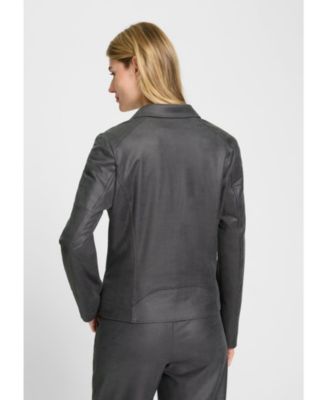 Women's Coated Biker Jacket