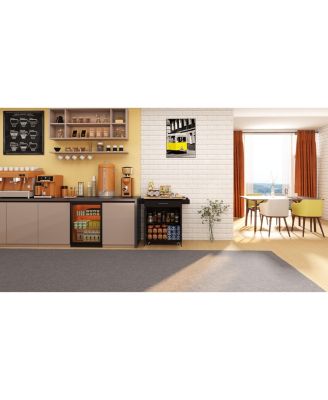 CASAINC Rubber Wood Top Rolling Cart with Drawer, Cabinet & Rack Kitchen Island