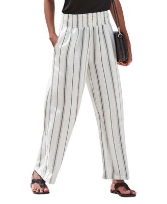 Women's Striped Wide Leg Pants