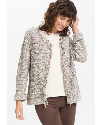 Fringe Trim Cardigan