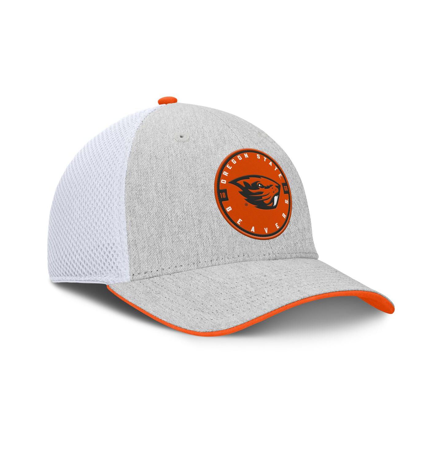 Мужская кепка Fanatics Heather Gray Oregon State Beavers Trigger Flex Hat — фото 3