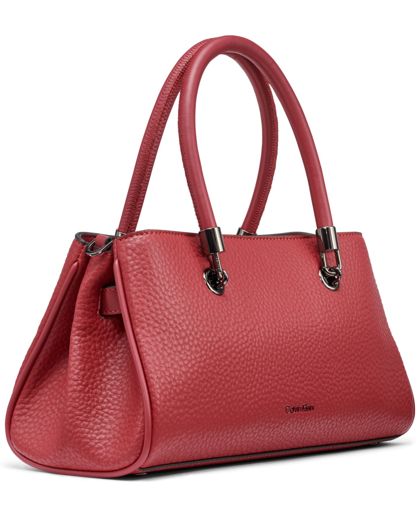 Женская сумка Calvin Klein Brigette East West Convertible Satchel, цвет: Клюквенный — фото 3